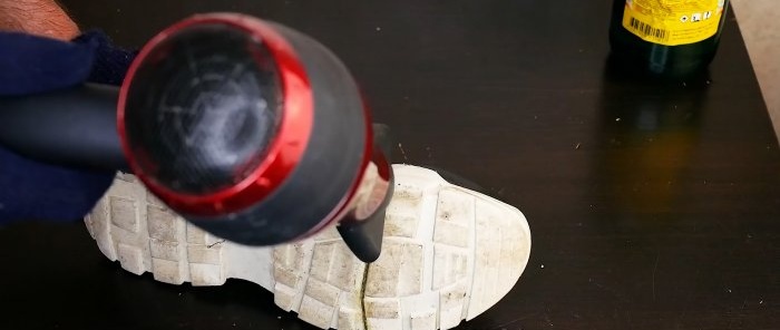 How and with what to seal a broken sole