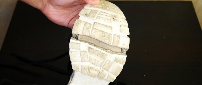 How and with what to seal a broken sole