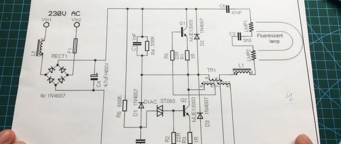 How to convert an energy-saving lamp into a 12 V power supply