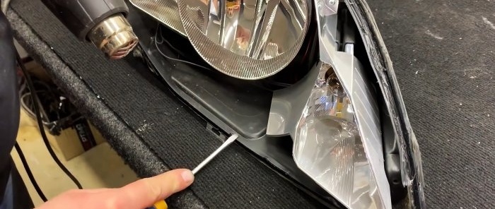 How to disassemble conventionally non-separable headlights