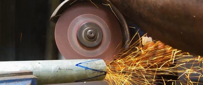 How to make a cone at the end of a round pipe