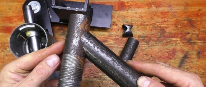 How to make a device for cutting pipe saddles from junk cars