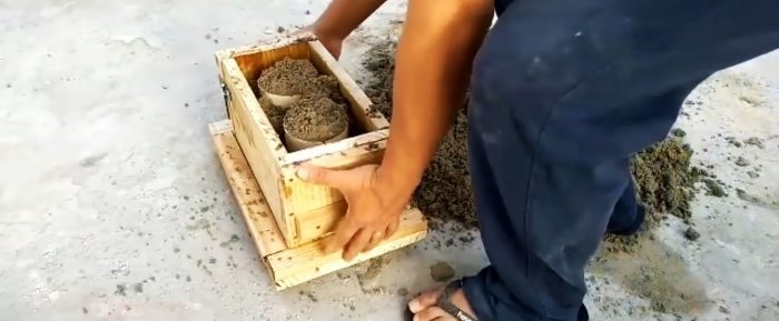 How to make a folding mold out of wood for making blocks