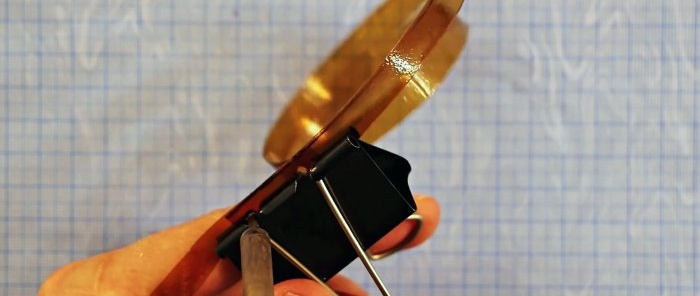 How to connect PET tape with a soldering iron