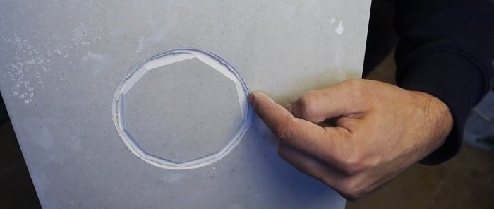 How to cut a large and even hole in ceramic tiles with a grinder