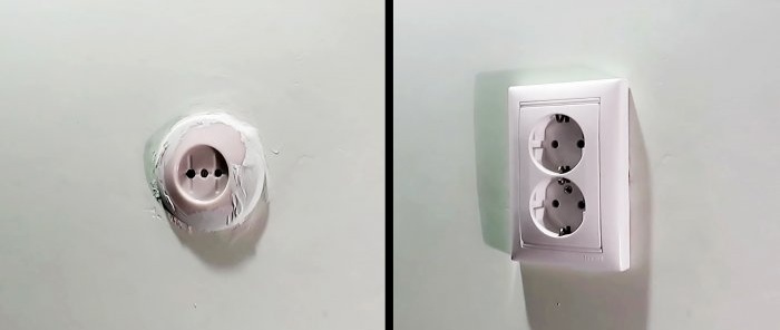 How to replace a CCCP socket with a modern one, extend short wires and secure a plastic socket box