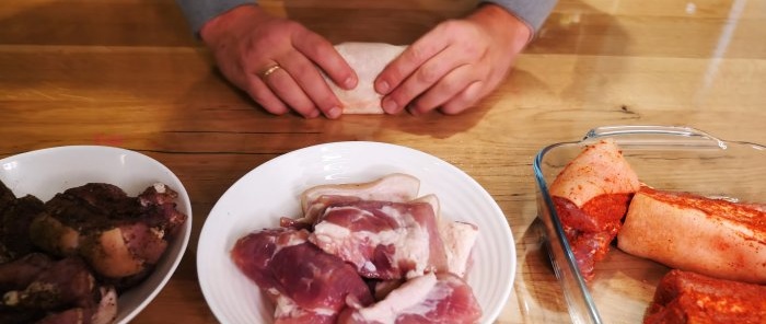 Juicy lard in brine in a jar