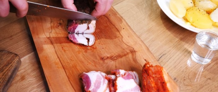 Juicy lard in brine in a jar