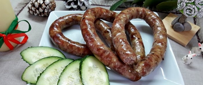 Juicy Ukrainian sausage