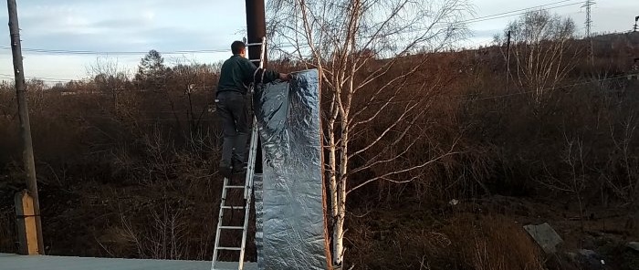 How to insulate a chimney pipe as simply as possible