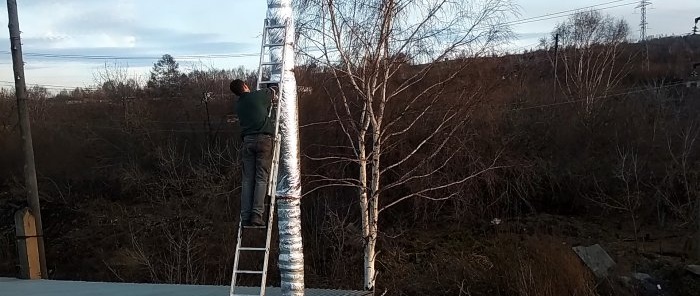 How to insulate a chimney pipe as simply as possible