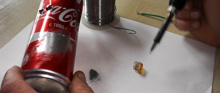 How to solder aluminum with regular solder using a nail