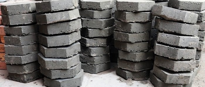 How to make a mold from scrap metal and cast paving tiles cheaply