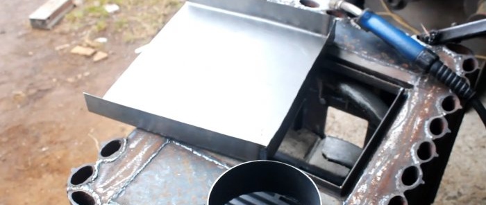 How to make a stove from a cast iron battery with high heat output