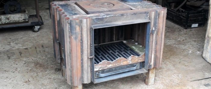 How to make a stove from a cast iron battery with high heat output