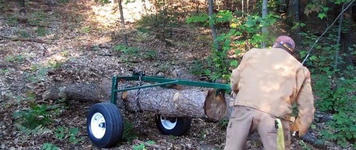 How to Make a Cart to Lift and Move Large Logs Alone