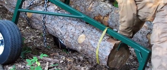 How to Make a Cart to Lift and Move Large Logs Alone