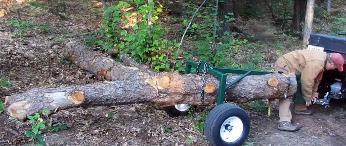 How to Make a Cart to Lift and Move Large Logs Alone