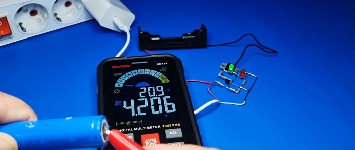 How to make a high-precision charger with indication for a 37 V battery