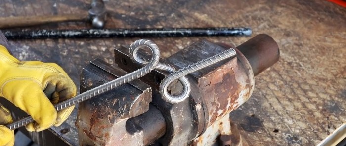 How to tie steel reinforcement without heating into a sea knot