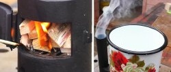 DIY mini potbelly stove for a mug