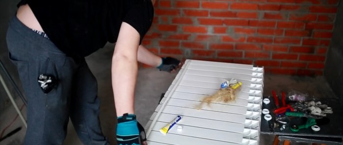 How to make a long radiator heat completely with a side connection