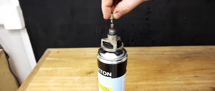 How to make an adapter for refilling foam cleaner cylinders