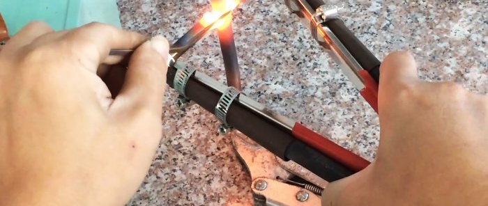 How to make a soldering and heating device from a microwave transformer