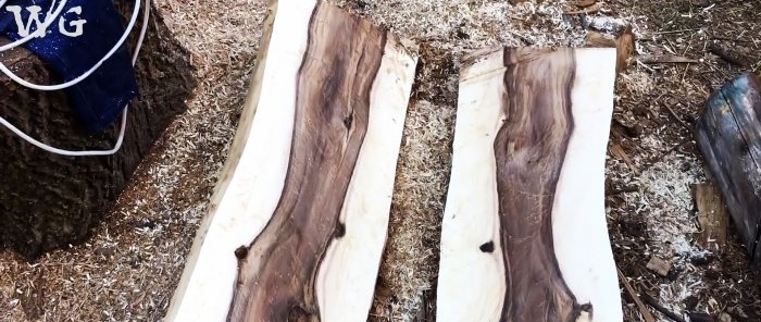 How to make a basic device for cutting logs into boards with a chainsaw