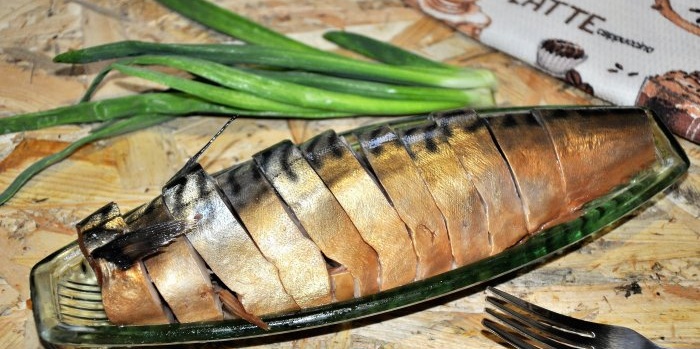 Smoked mackerel in a bottle