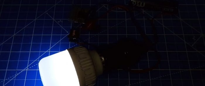 The simplest converter of 4 parts from 1.5 to 220 V