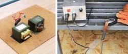 Homemade welding machine from microwave transformers with current control