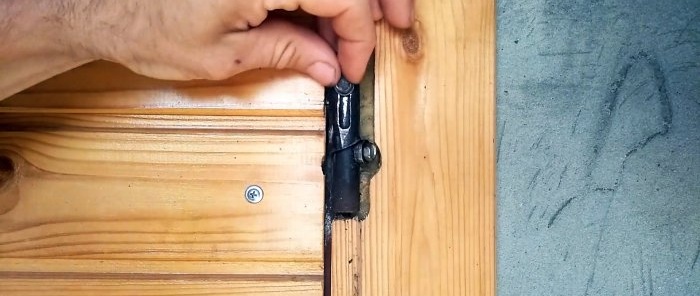 How to modify a door hinge and turn it into a gravity door closer