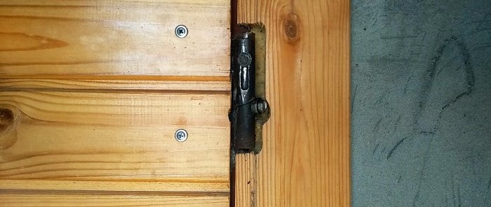 How to modify a door hinge and turn it into a gravity door closer