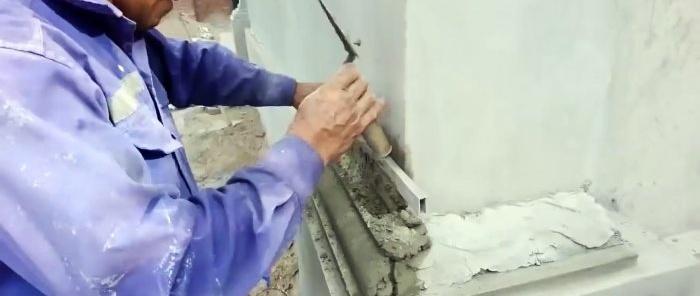 How to beautifully make transitions on plaster columns or pilasters