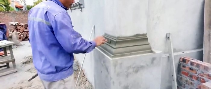 How to beautifully make transitions on plaster columns or pilasters