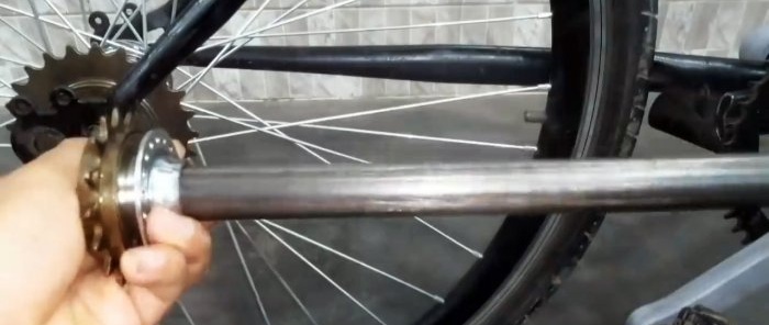 How to convert a bicycle from a chain drive to a cardan drive