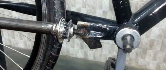 How to convert a bicycle from a chain drive to a cardan drive