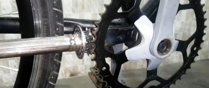 How to convert a bicycle from a chain drive to a cardan drive