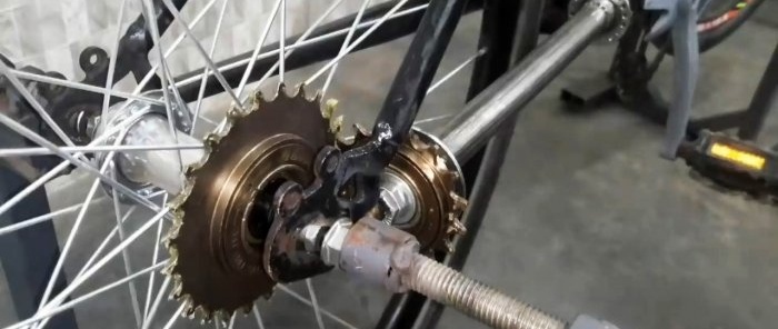 How to convert a bicycle from a chain drive to a cardan drive