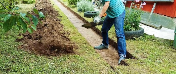 How to make an ideal garden path without steps and gaps from 500x500 mm paving slabs