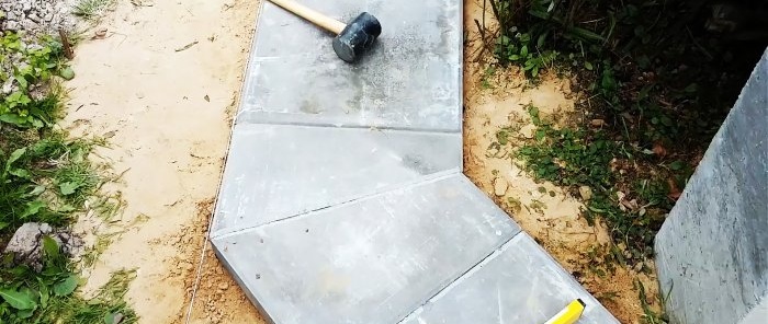 How to make an ideal garden path without steps and gaps from 500x500 mm paving slabs