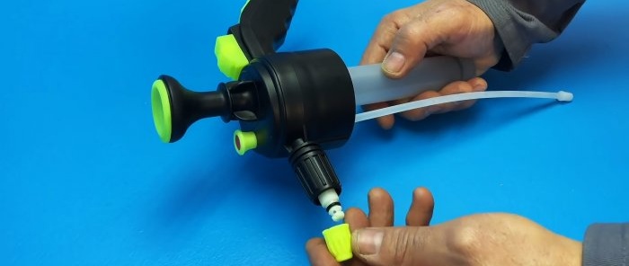 How to make a foam generator from a garden sprayer