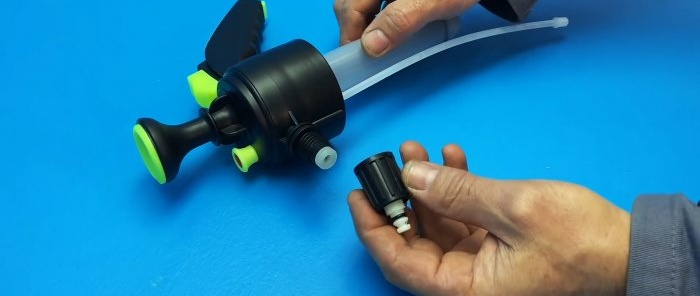 How to make a foam generator from a garden sprayer