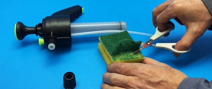 How to make a foam generator from a garden sprayer