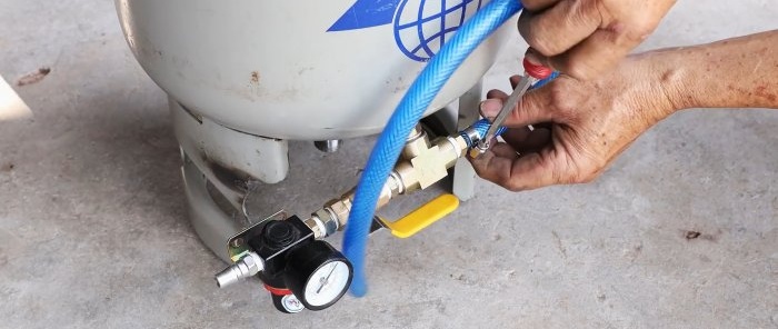 How to make a sandblaster from a small gas cylinder