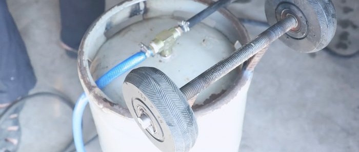 How to make a sandblaster from a small gas cylinder