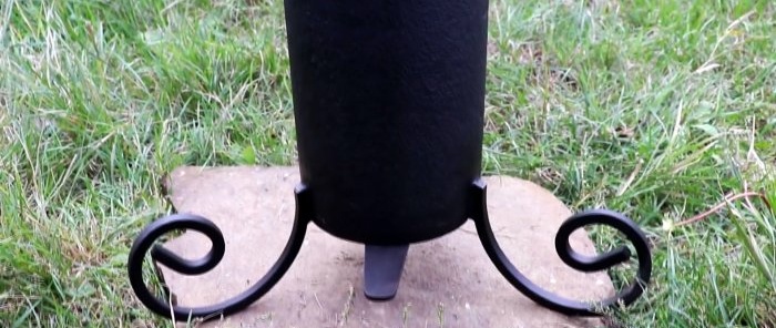 How to make a simple stove from a pipe with a one-time filling and adjustable flame