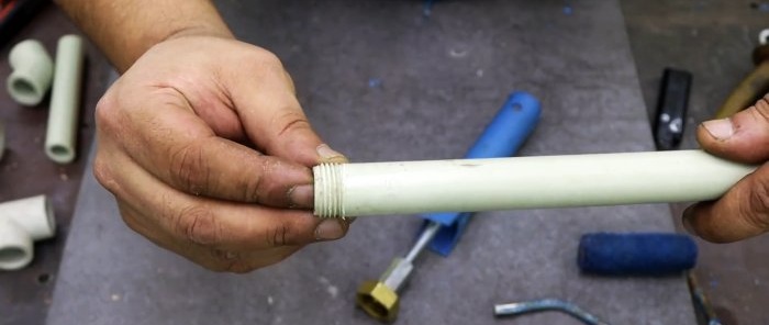 How to make a thread-cutting nozzle for PP pipes Do-it-yourself dismountable water supply