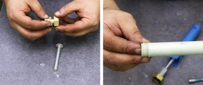 How to make a thread-cutting nozzle for PP pipes Do-it-yourself dismountable water supply